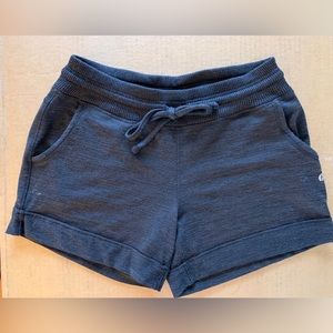 Active Life Charcoal Gray Athletic Cuffed Shorts with Tie - Size Medium